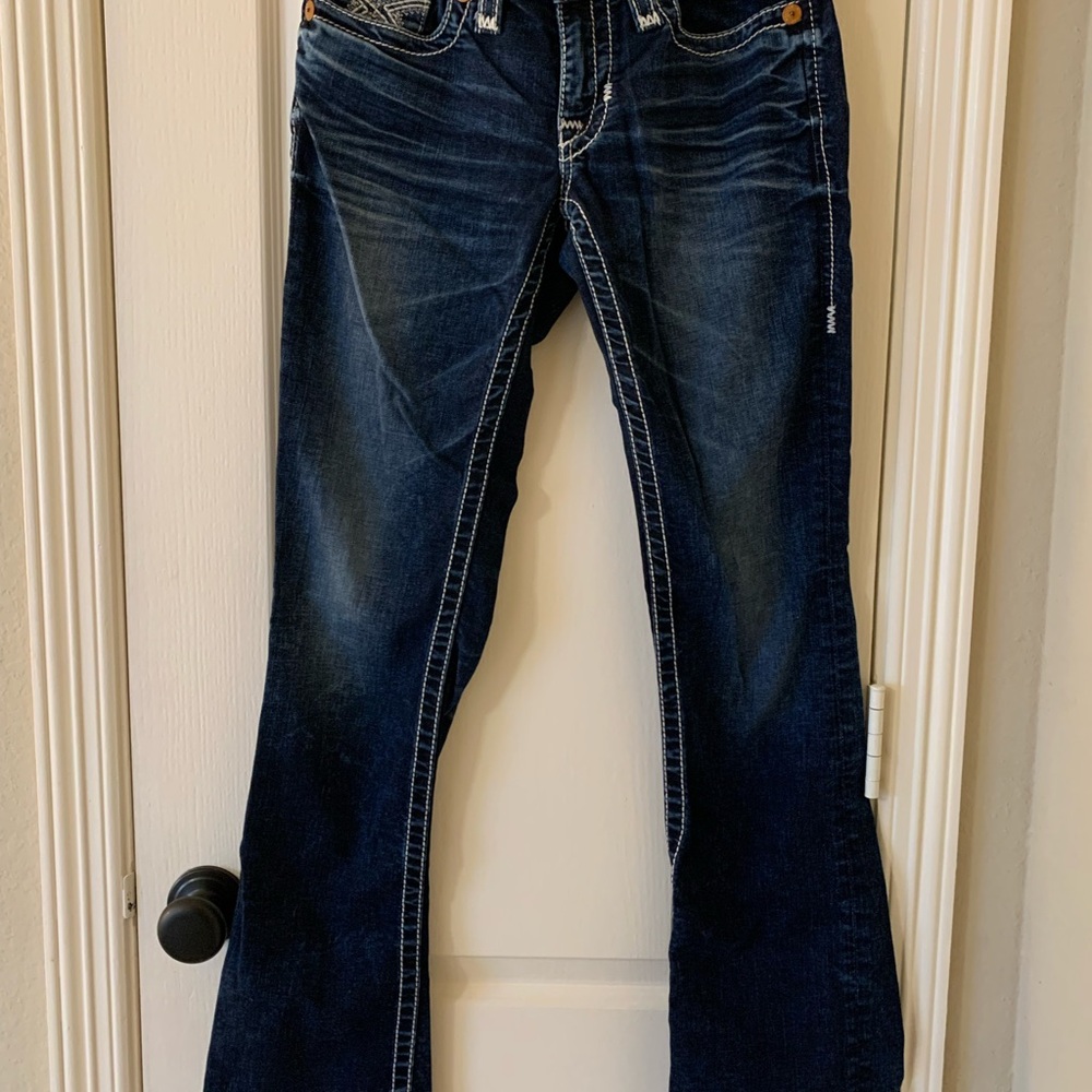Big Star Blue Boot Cut Jeans with Vintage Look
